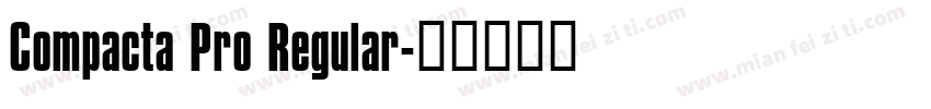 Compacta Pro Regular字体转换